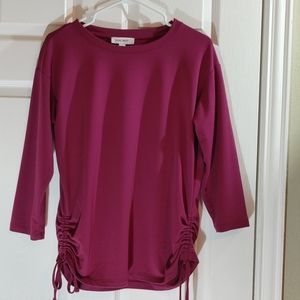 Nine West knit top, Berry color, size M.